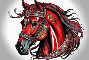 Red horse tattoo idea