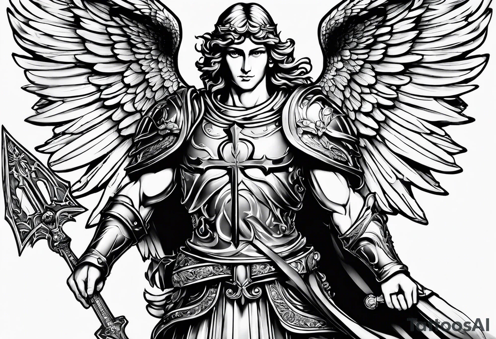 Archangel Saint Michael tattoo idea