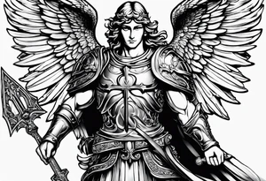 Archangel Saint Michael tattoo idea