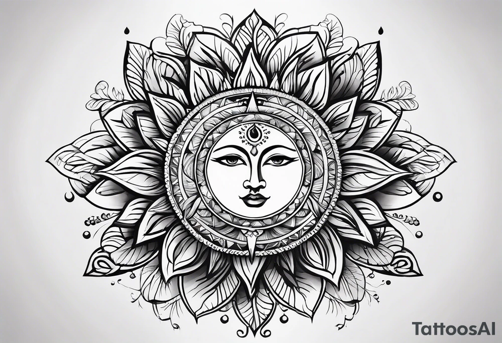 Sun tattoo idea