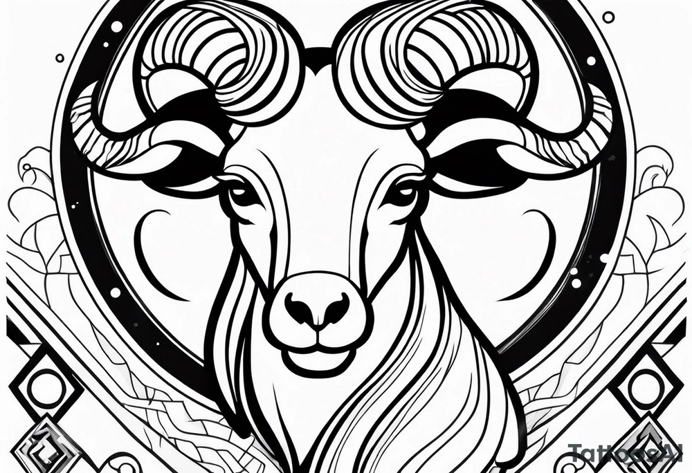 Aries zodiac sign tattoo idea