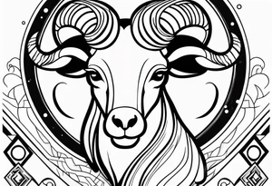 Aries zodiac sign tattoo idea