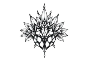 Majestic crown pineapple vagina anus diamonds tattoo idea