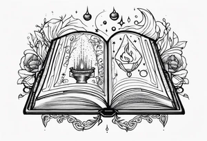 Potion Spellbook tattoo idea