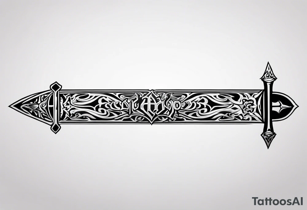 Valhalla sword tattoo idea