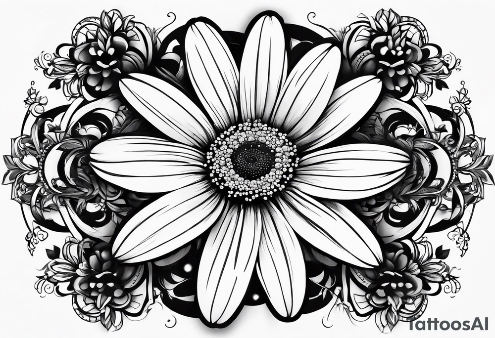 Daisy infinity symbol tattoo idea