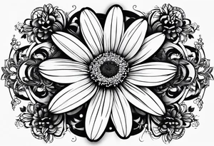Daisy infinity symbol tattoo idea