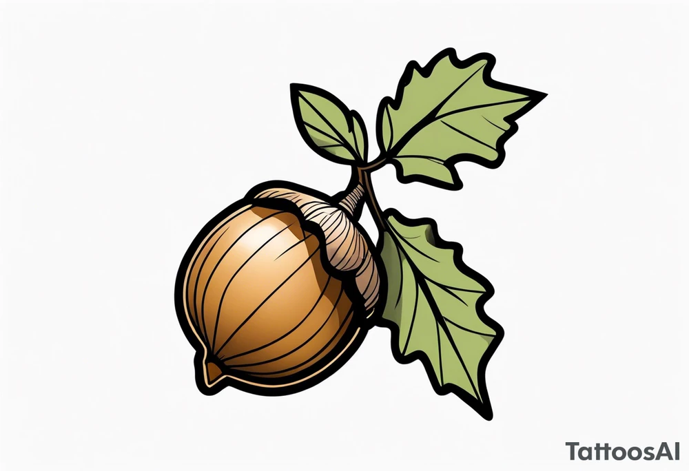 Flying acorn tattoo idea