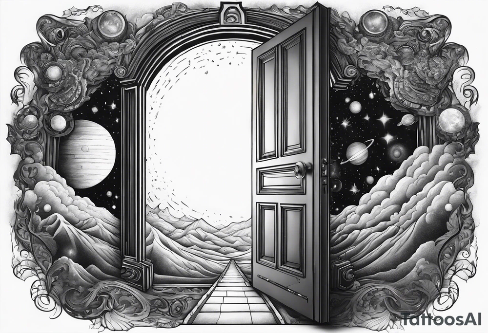An Door that opens to a whole Universe. tattoo idea