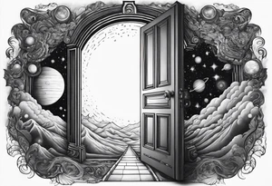 An Door that opens to a whole Universe. tattoo idea