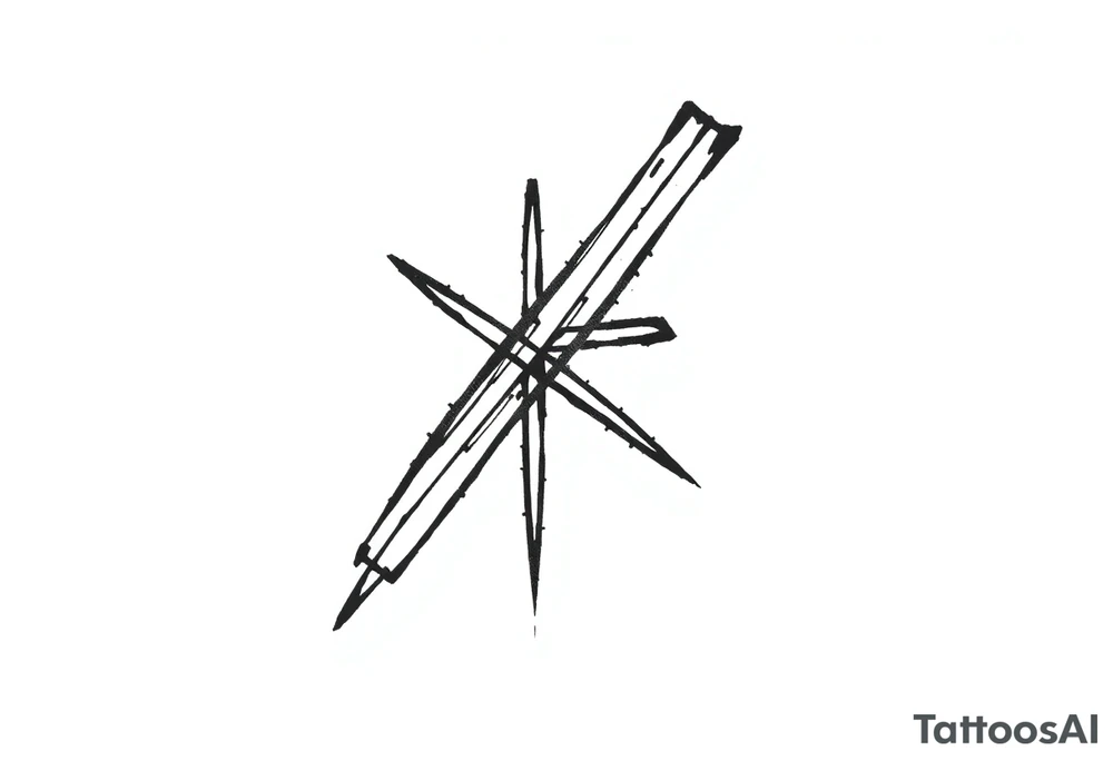 straight asterisk symbol tattoo idea