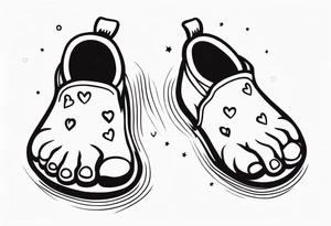 Baby foot prints tattoo idea