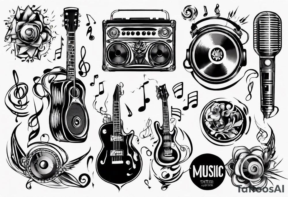 music sound tattoo idea