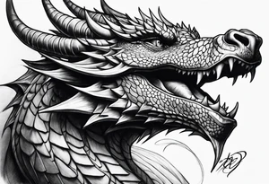 Dragon portrait tattoo idea