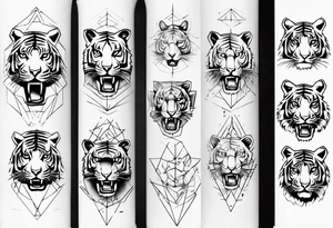 Electricity Tiger forearm tattoo tattoo idea