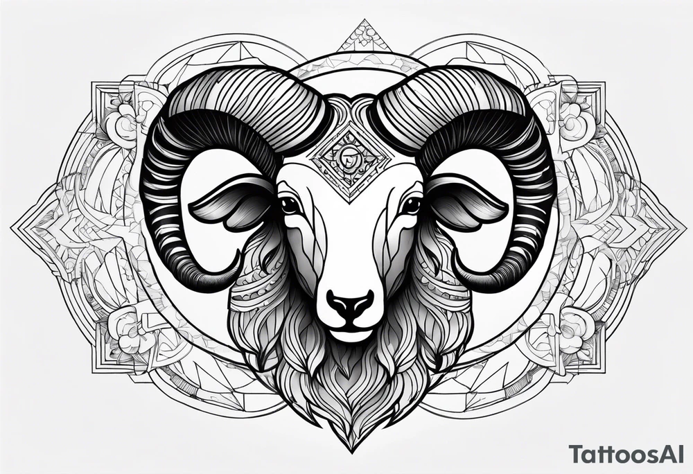 Aries zodiac sign tattoo idea