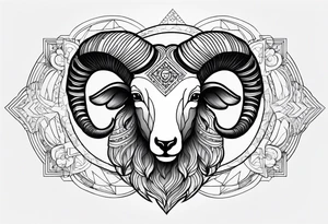 Aries zodiac sign tattoo idea