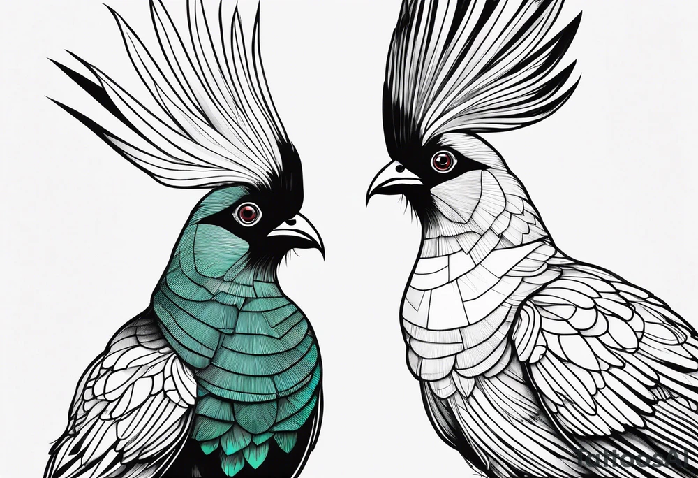 Turaco bird tattoo idea