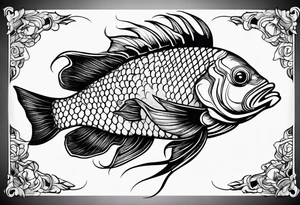 fish plus goat tattoo idea