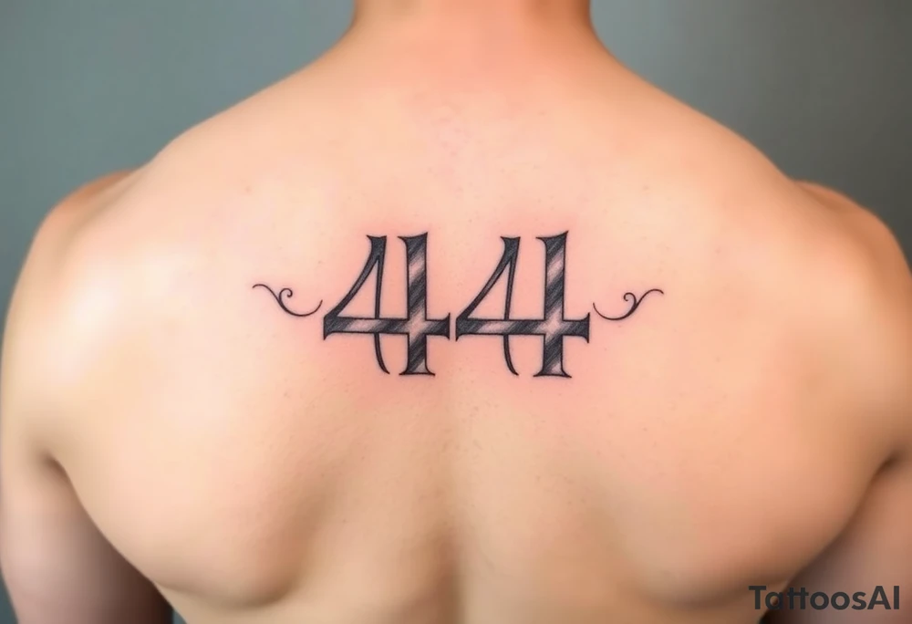 444 number for couples tattoo idea