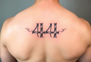 444 number for couples tattoo idea