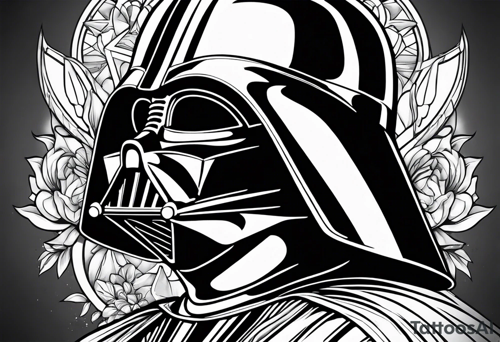 Crushed darth Vader tattoo idea