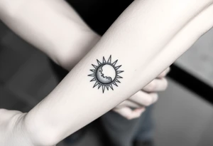 Sun and moon tattoo idea