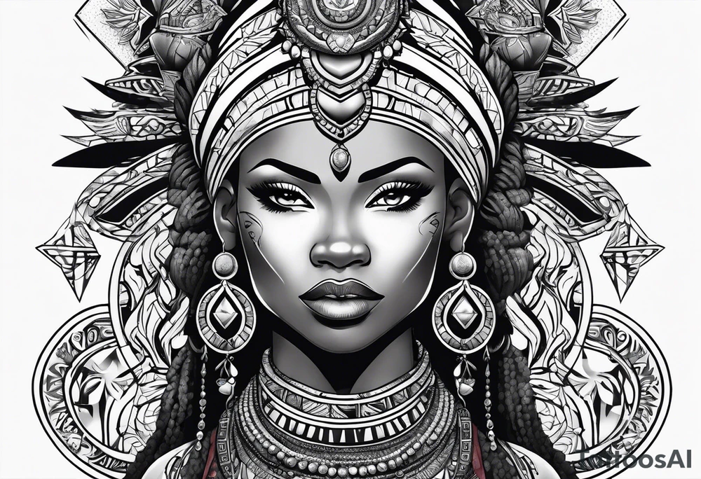 African goddess tattoo idea