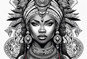 African goddess tattoo idea