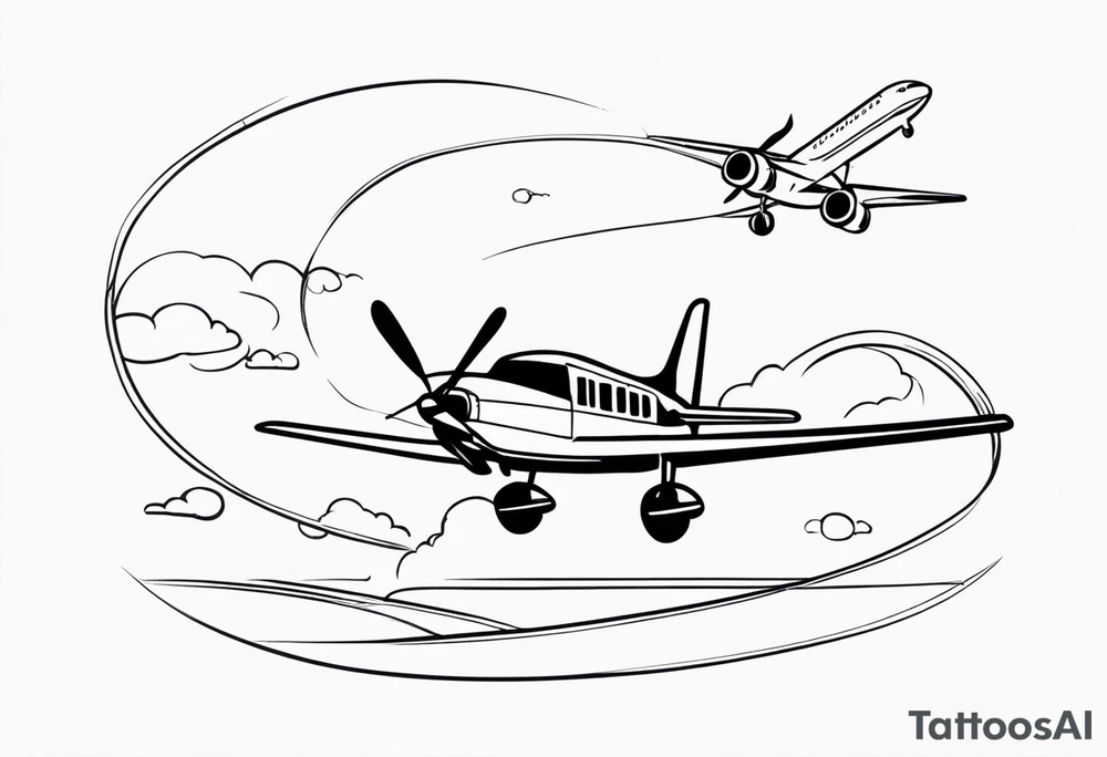 letter R & P and small airplane within the infinity symbol tattoo idea letter R & P and small airplane within the infinity symbol tattoo idea