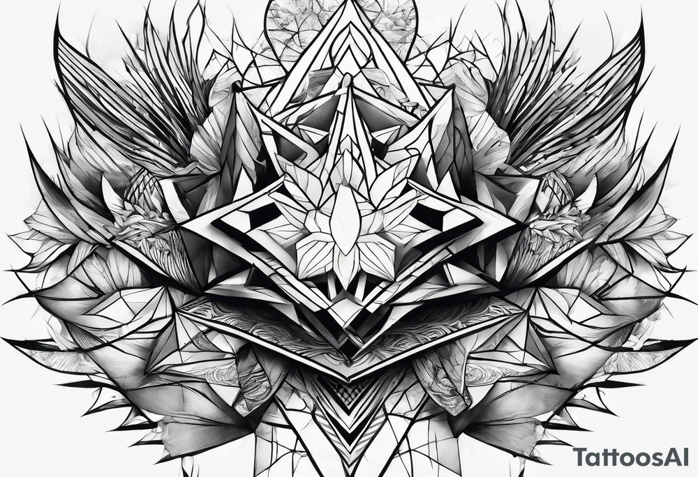 black spikes tattoo idea