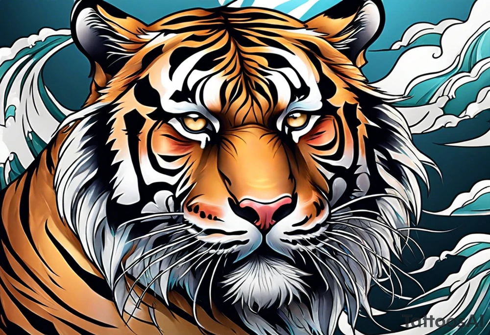 Tiger Head tattoo idea