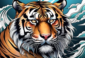 Tiger Head tattoo idea