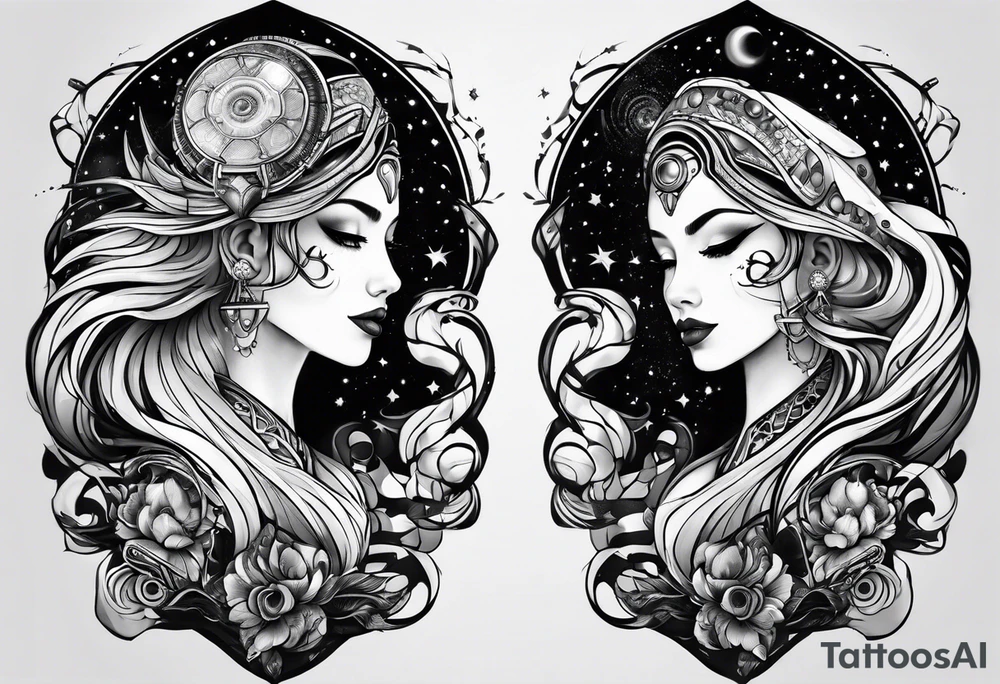 Galaxy shoulder tattoo tattoo idea