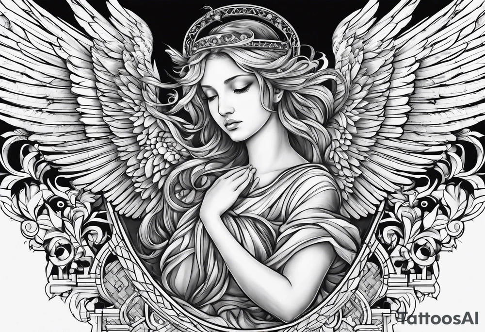 Angel baby heaven gate tattoo idea