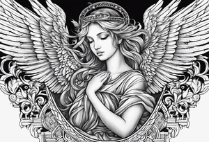 Angel baby heaven gate tattoo idea