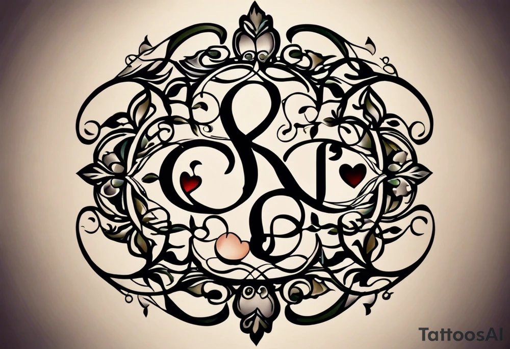 Anglais :
"I would like a forearm tattoo that represents love and family, designed with an elegant and timeless aesthetic. It should integrate the initials SDCM in a subtle yet meaningful way, perhaps intertwined with symbols like a heart, infinity sign, or tree of life. The overall design should convey a sense of connection, unity, and deep emotional significance tattoo idea