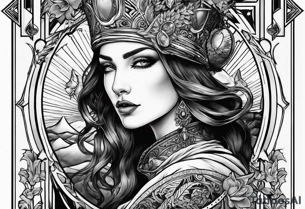 The fool tarot character as a woman tattoo idea