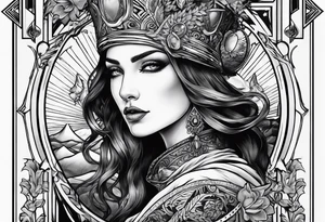 The fool tarot character as a woman tattoo idea