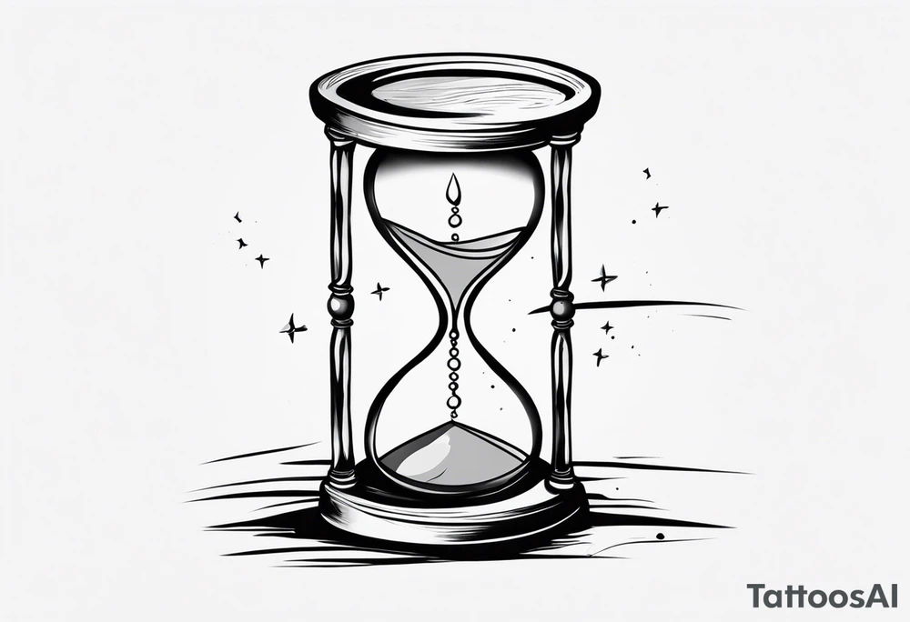 can you convert the quote into a tattoo. "Time heals what reason cannot". Involve an hourglass but the sand is leaking out and creating a message that says reason tattoo idea