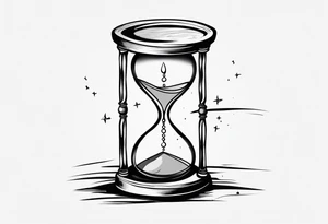 can you convert the quote into a tattoo. "Time heals what reason cannot". Involve an hourglass but the sand is leaking out and creating a message that says reason tattoo idea