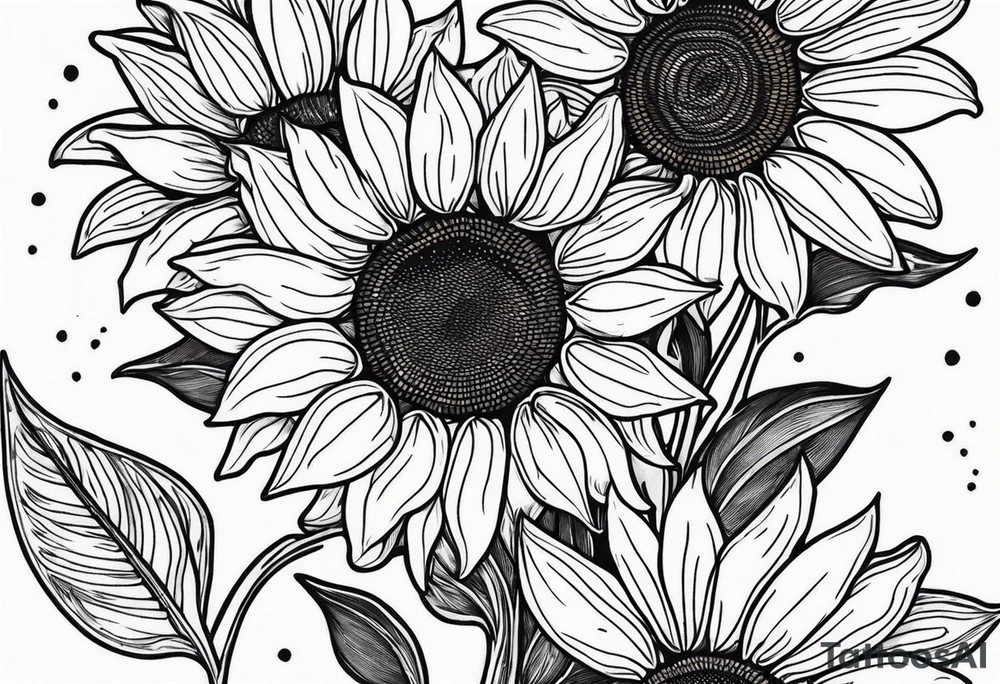 a sunflower tattoo idea