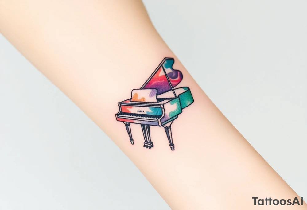 grand piano tattoo idea