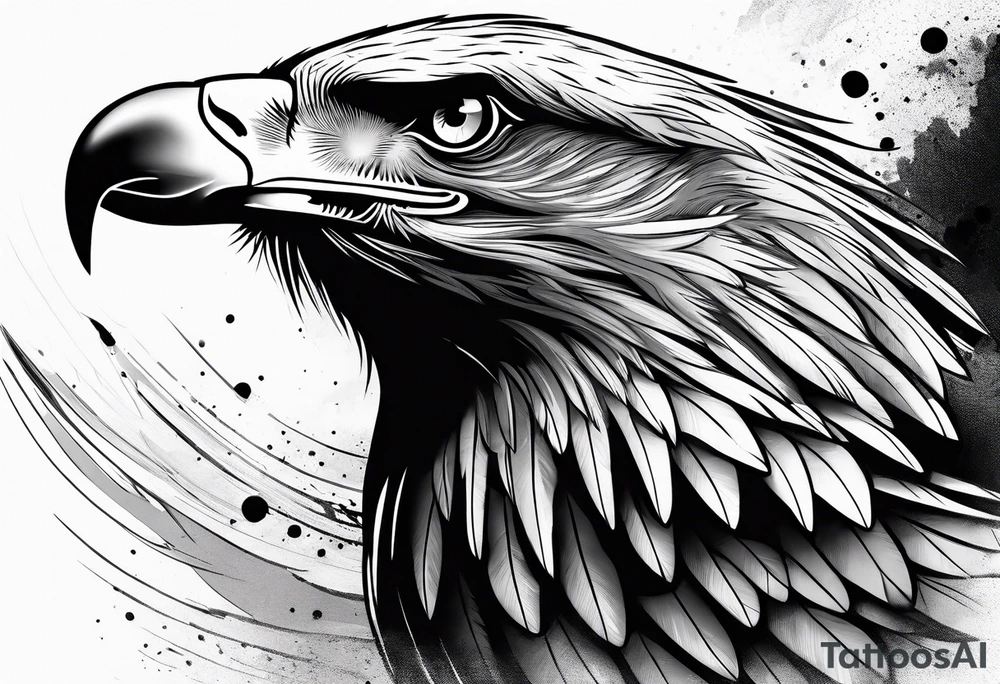 eagle flying tattoo idea
