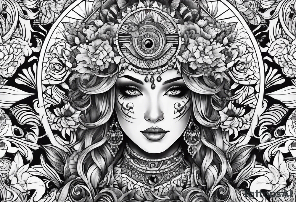 Psychedelic tattoo idea