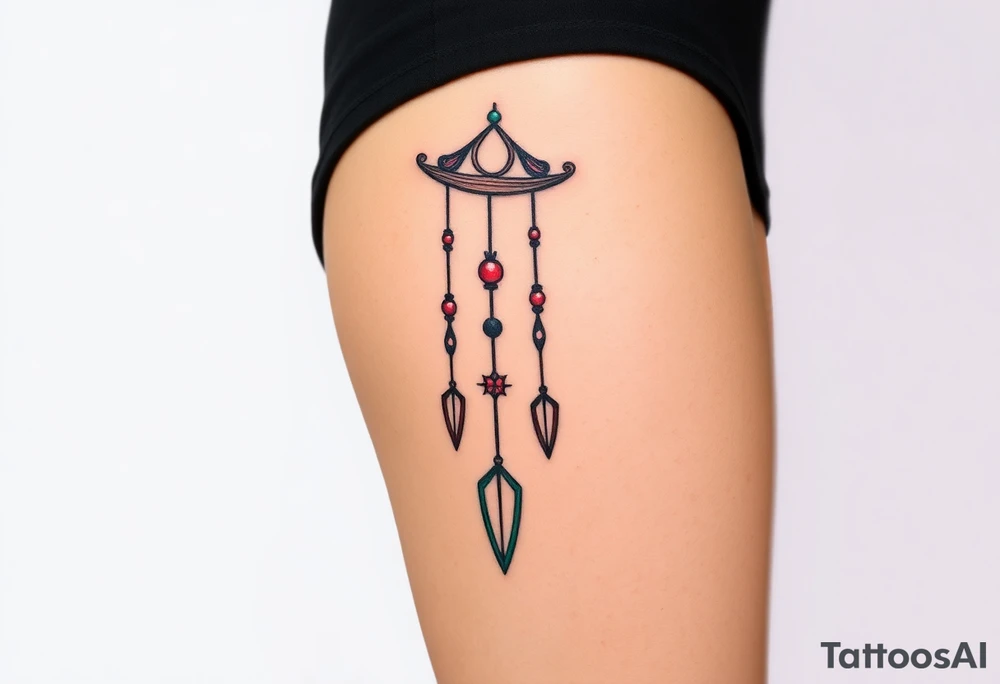 wind chimes tattoo idea