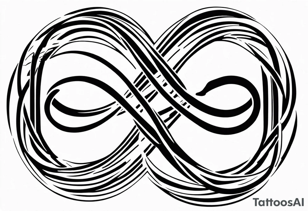 Double infinity symbol, Scottish, the phrase tb5 inside the loop tattoo idea