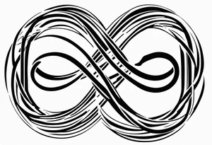 Double infinity symbol, Scottish, the phrase tb5 inside the loop tattoo idea