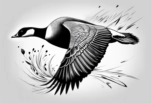 canadian goose taking off tattoo idea