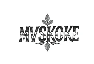 The word “MVSKOKE” shaded with Native American print tattoo idea